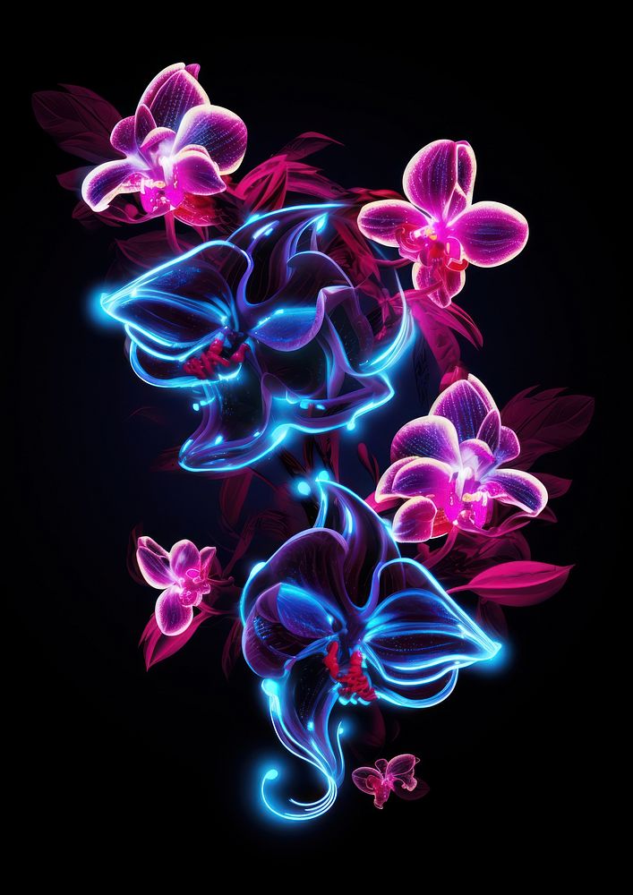 Neon orchid light pattern purple.