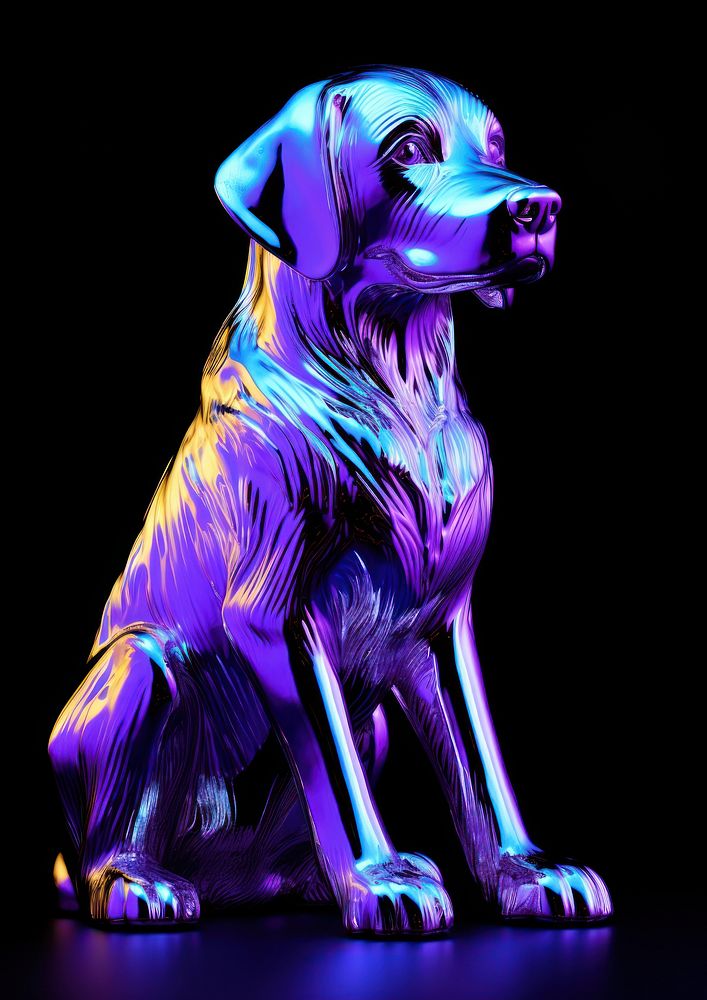 Retriever animal mammal purple. | Premium Photo Illustration - rawpixel