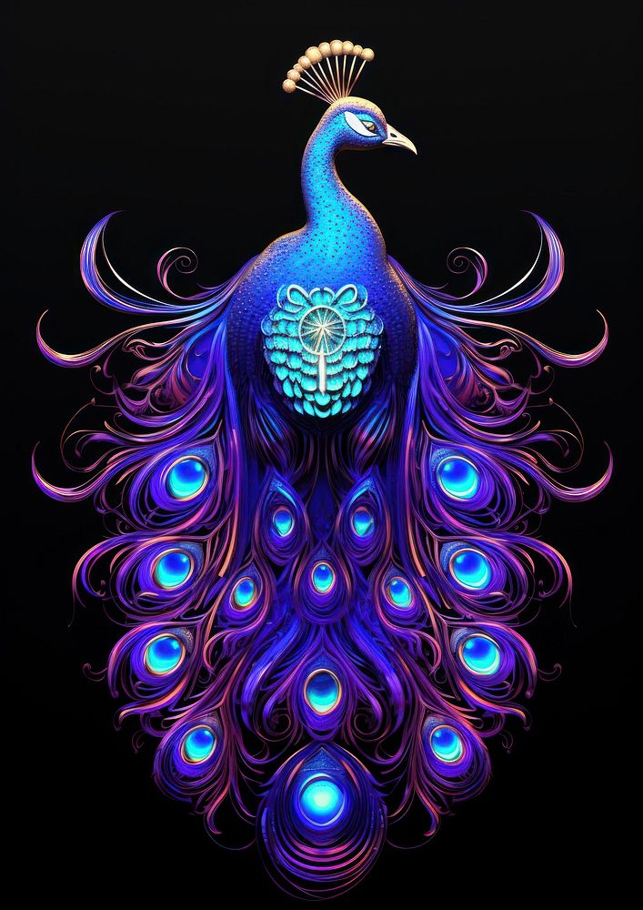 Peacock pattern animal bird.