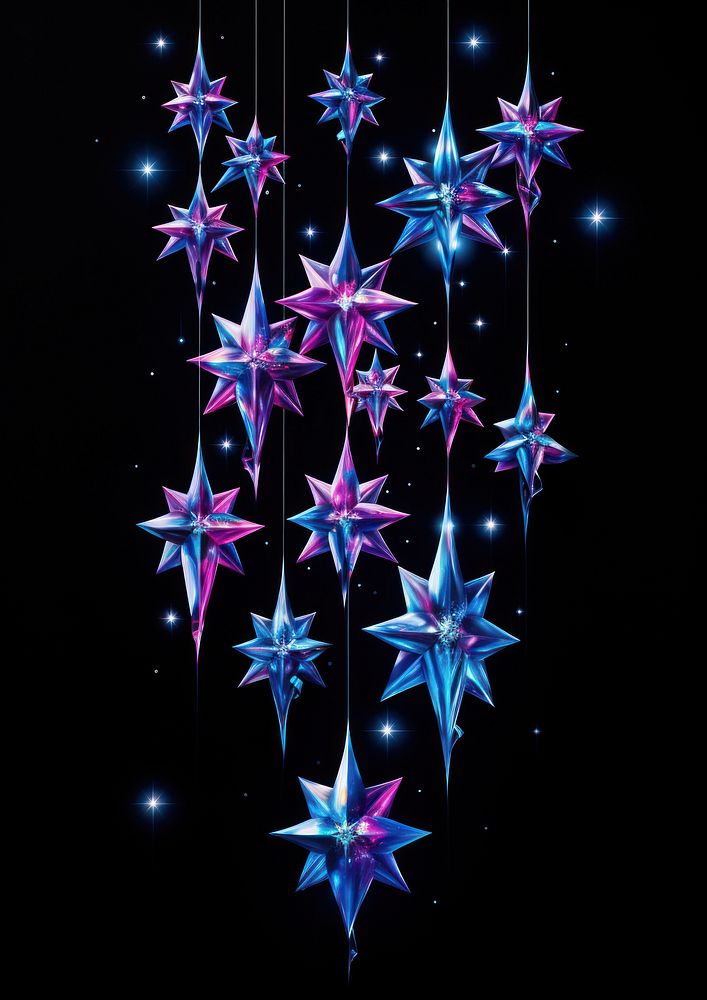 Neon Stars star constellation illuminated.