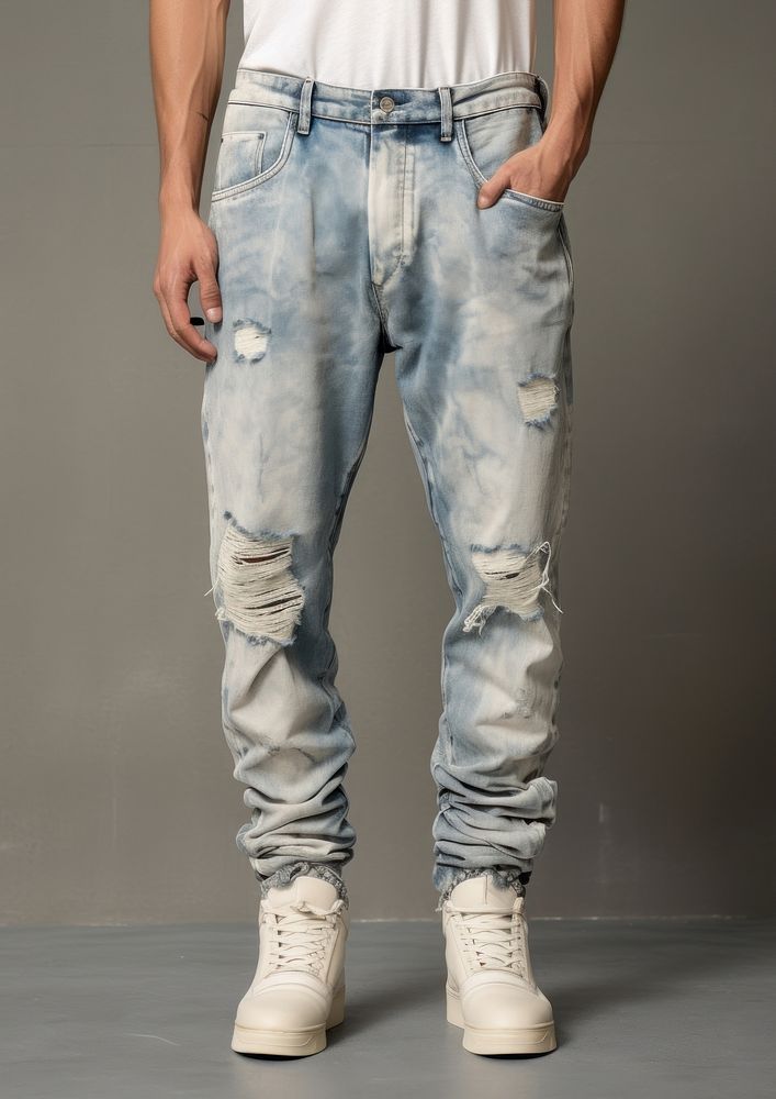 Low-rise jeans with five pockets denim pants individuality.