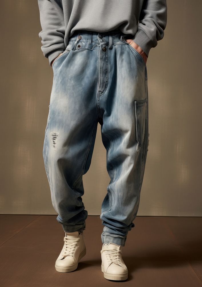Low-rise jeans with five pockets denim pants outerwear.