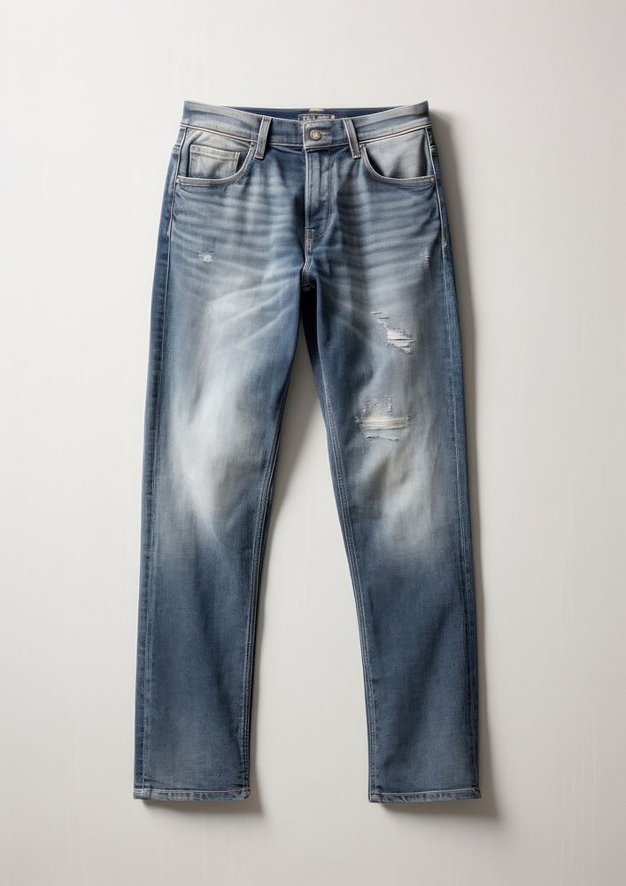Low-rise kid jeans with five pockets denim pants architecture.