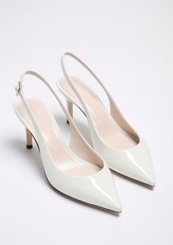 Shoe footwear white elegance.