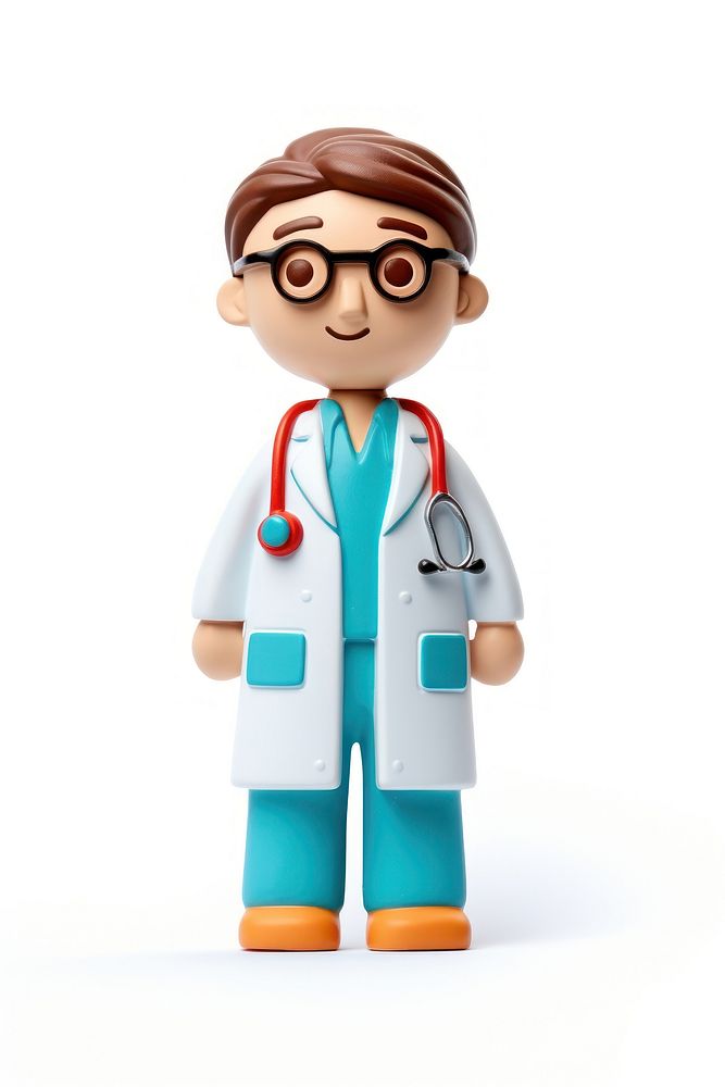 Doctor white background representation stethoscope.