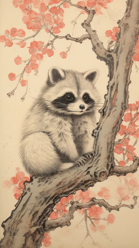 Traditional japanese tanuki raccoon animal mammal.