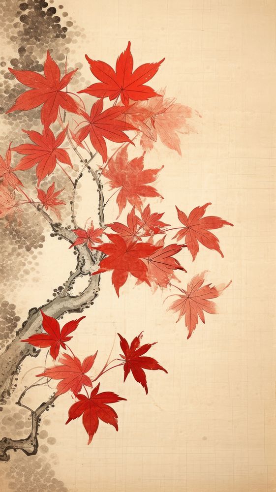 Traditional japanese autumn leaves maple plant leaf.