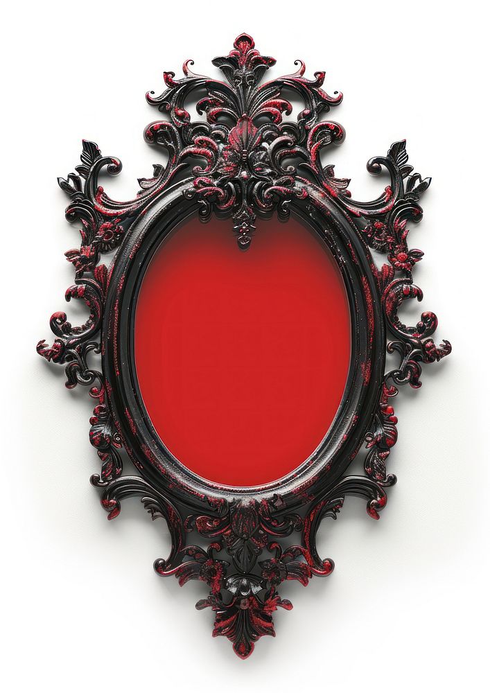 The ghost in Black mirror frame red white background.