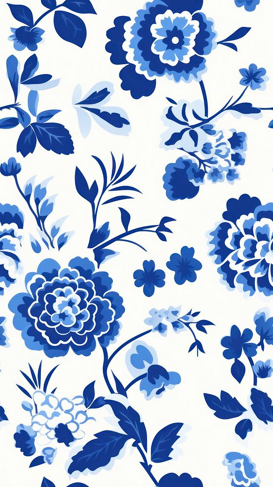 Tile pattern of wildflower wallpaper porcelain art backgrounds.