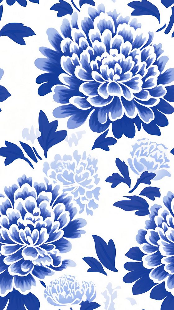 Tile pattern of dahlia wallpaper backgrounds porcelain flower.