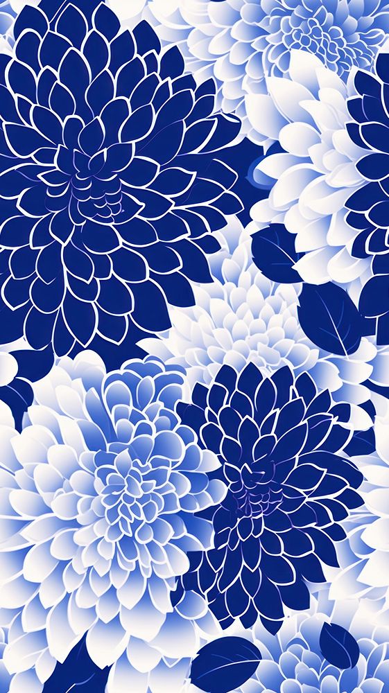 Tile pattern of dahlia wallpaper backgrounds flower plant.
