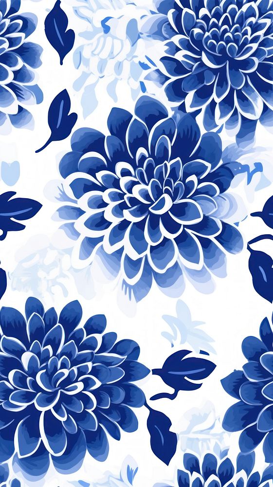 Tile pattern of dahlia wallpaper backgrounds flower plant.