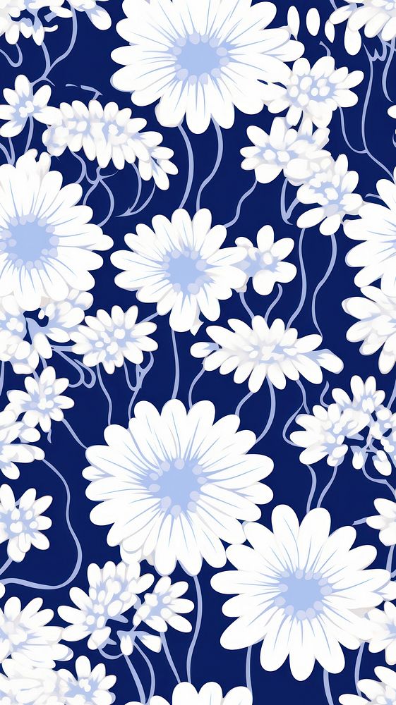 Tile pattern of daisy wallpaper backgrounds flower white.
