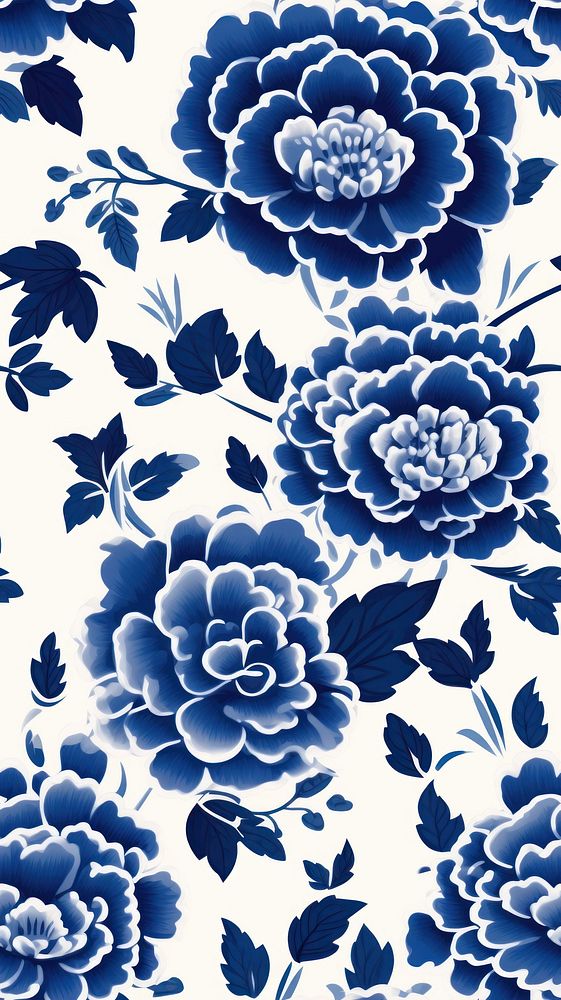 Tile pattern of flower wallpaper art backgrounds porcelain.