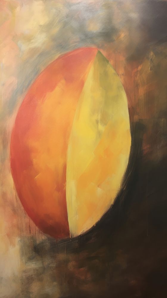 Acrylic paint of mango painting art backgrounds.