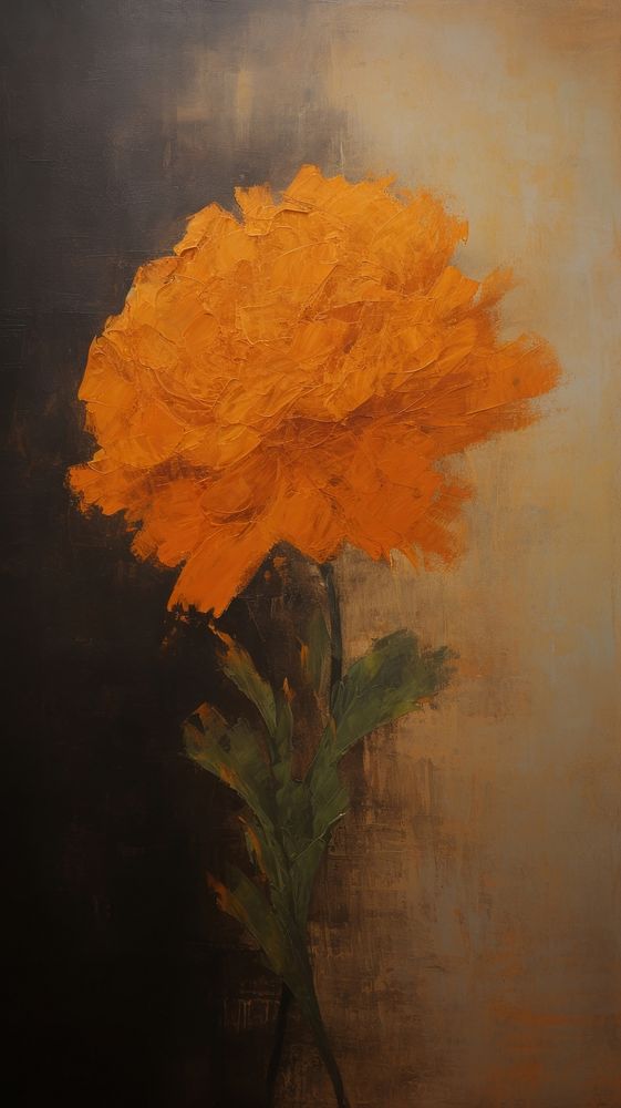 Acrylic Paint Marigold Marigold Painting Premium Photo Illustration