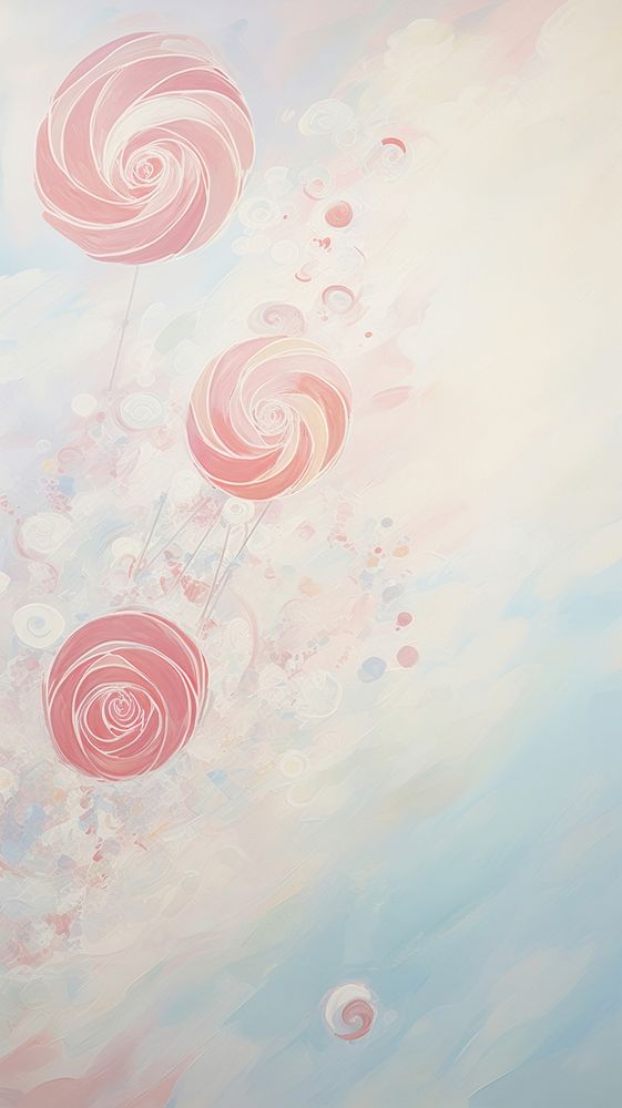 Acrylic paint of candy lollipop confectionery backgrounds.