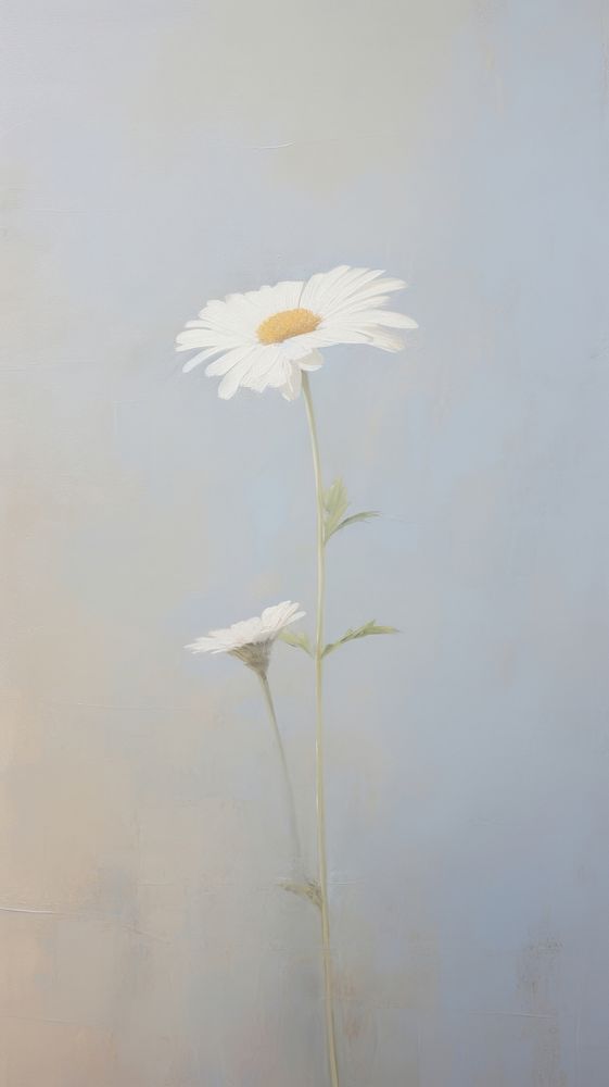 Acrylic paint of daisy painting flower plant.