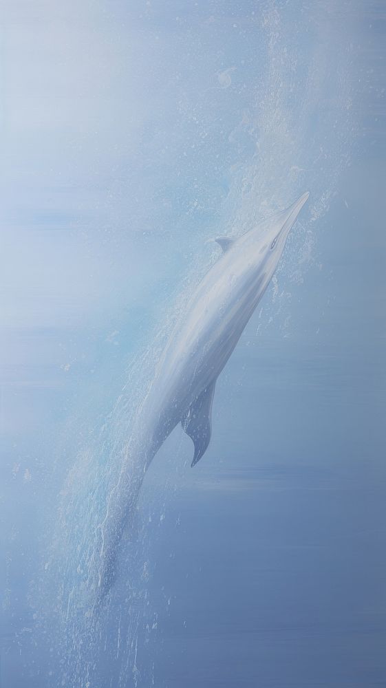 Acrylic paint of dolphin animal mammal fish.