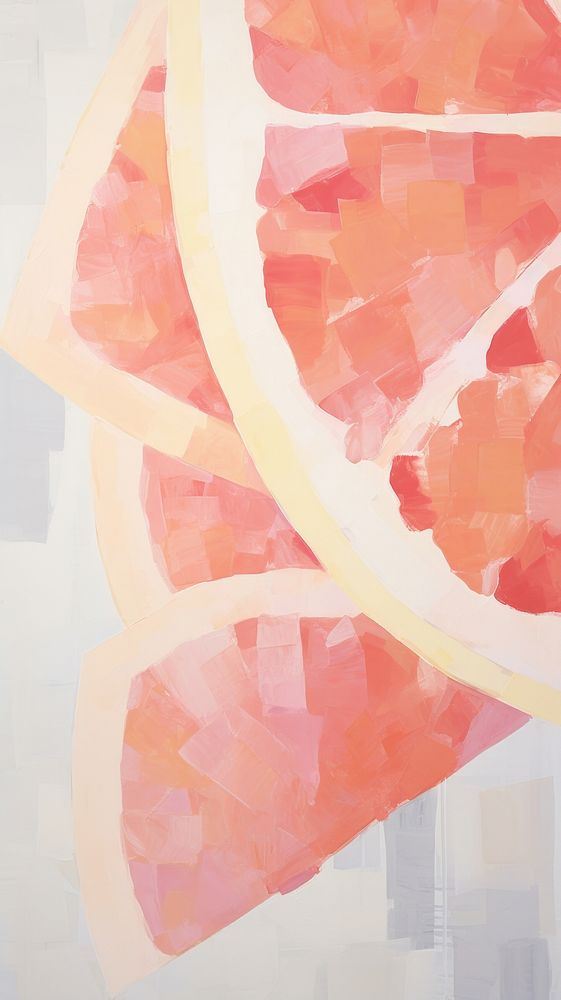 Acrylic paint of grapefruit backgrounds freshness abstract.