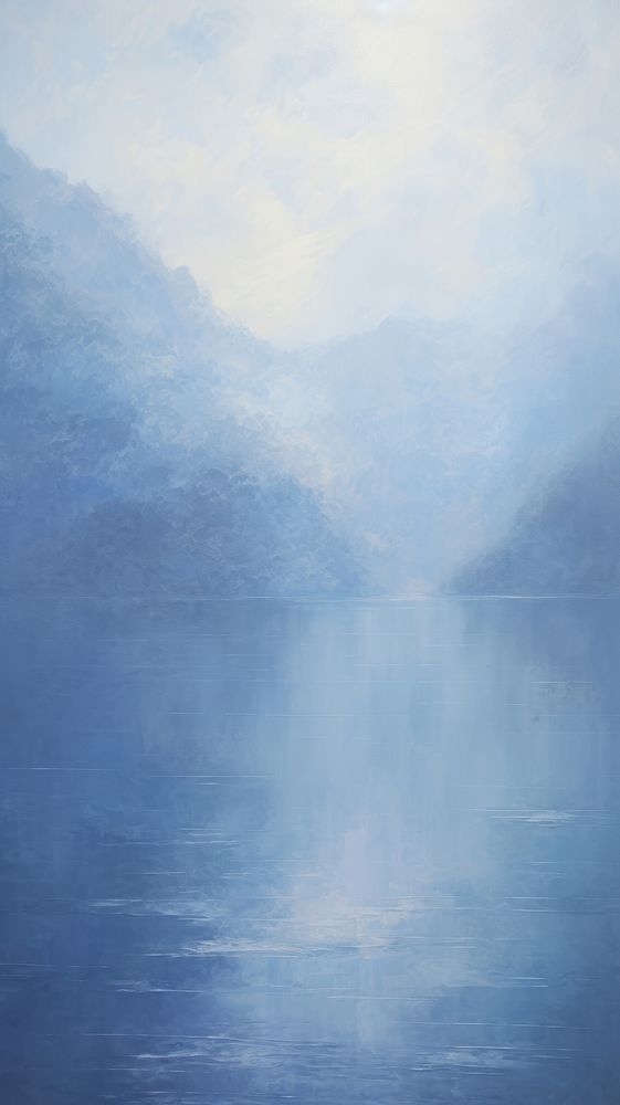 Acrylic paint of lake outdoors painting texture.