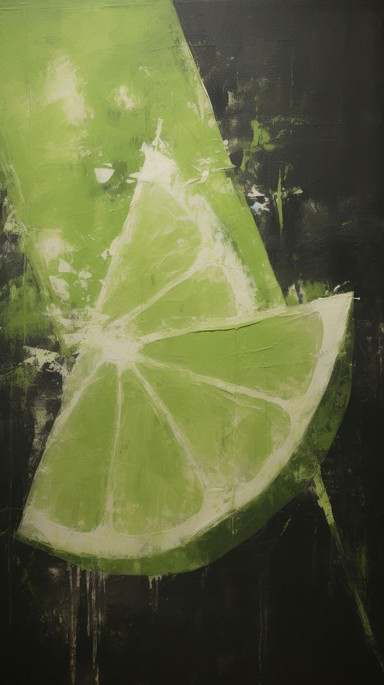 Acrylic paint of lime fruit plant backgrounds.