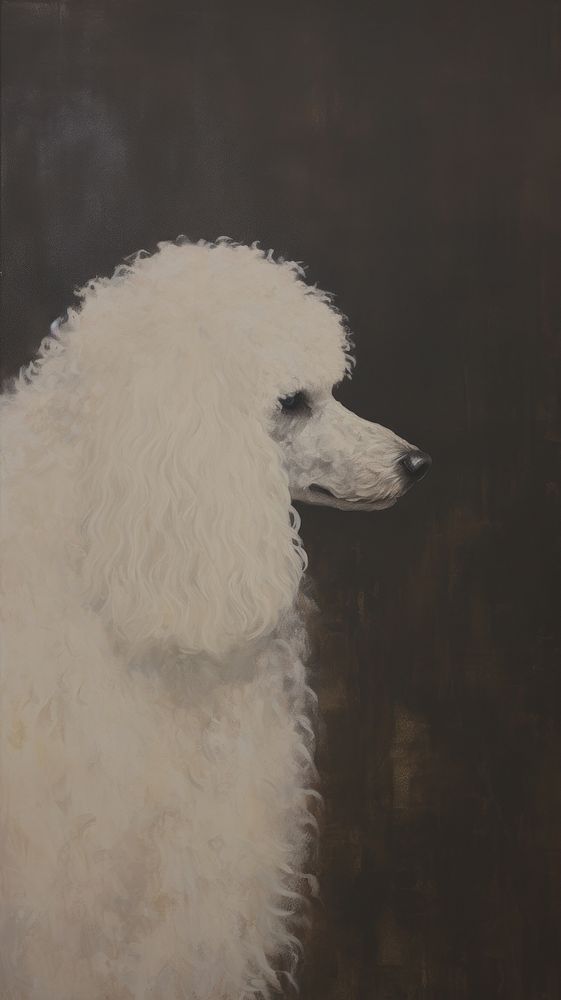 Acrylic paint poodle animal mammal | Premium Photo Illustration - rawpixel