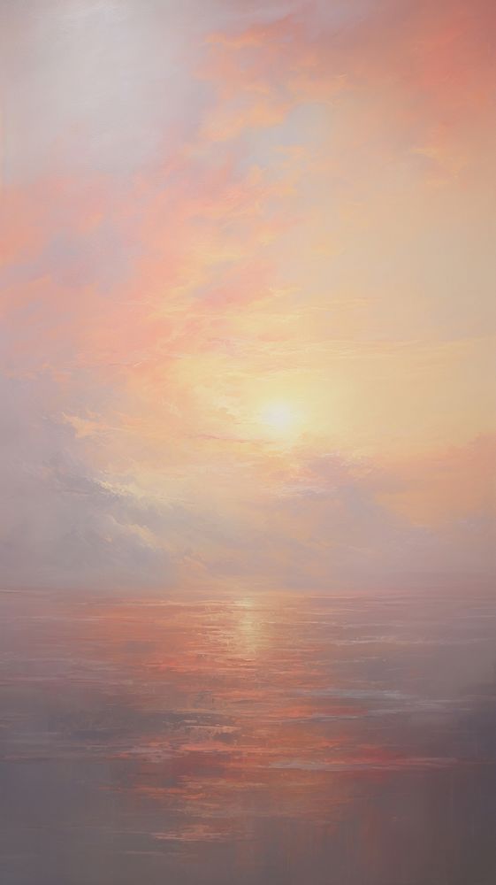 Acrylic paint of sunrise outdoors horizon nature.