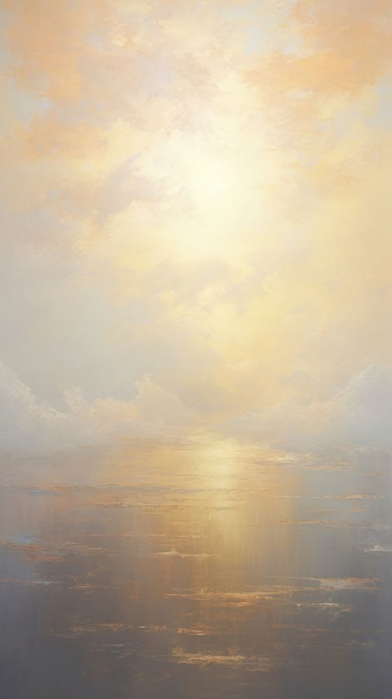 Acrylic paint of sunrise outdoors nature cloud.