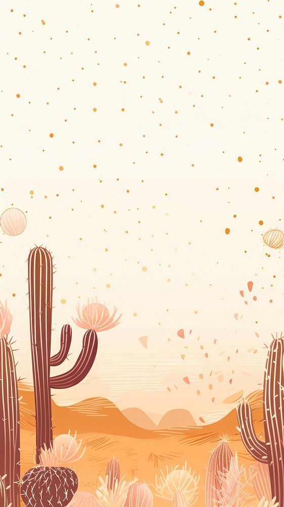 Cactus wallpaper backgrounds line art.