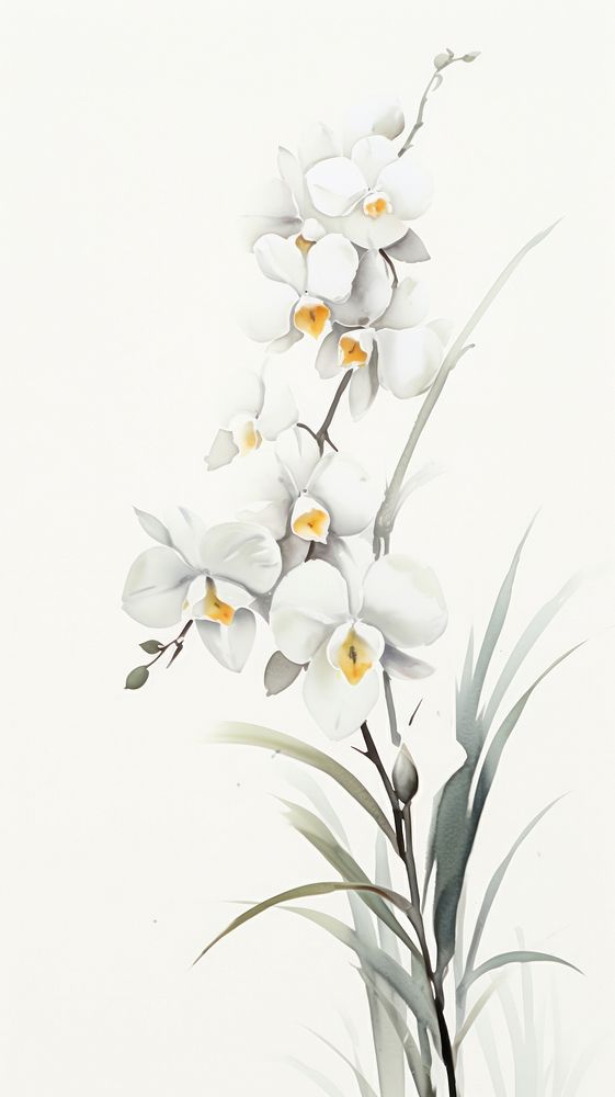 Orchid wallpaper blossom flower plant.
