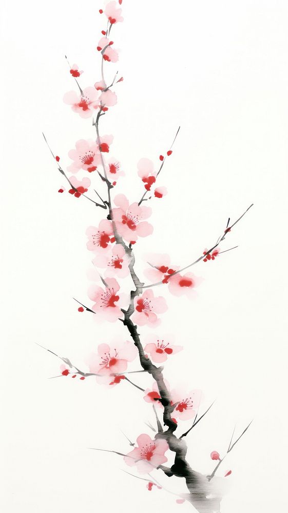 Cherry blossom wallpaper flower plant white.