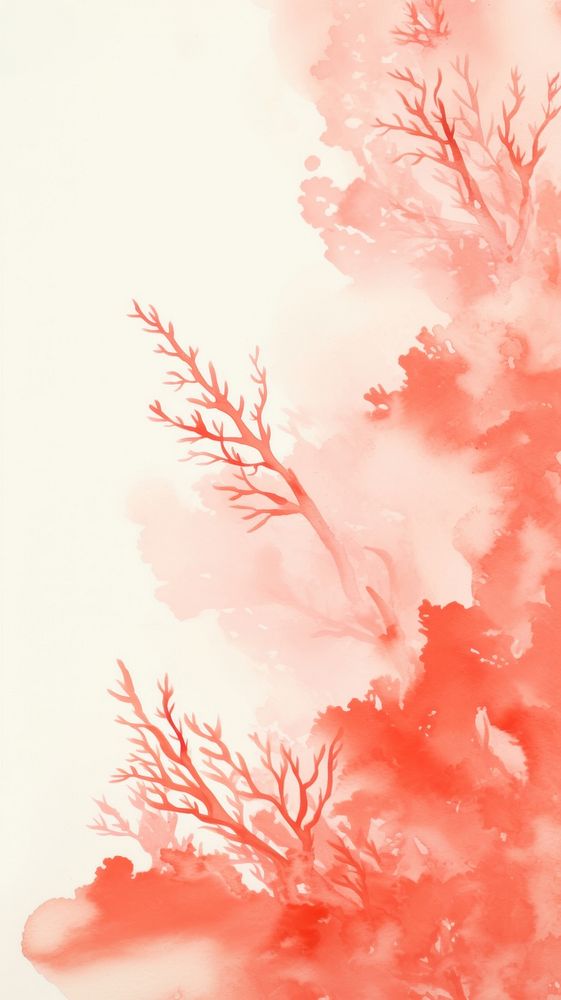 Coral wallpaper painting backgrounds pattern.