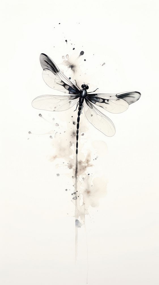 Dragonfly wallpaper animal insect white.