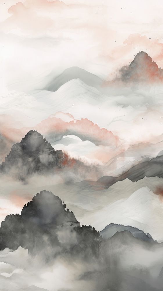 Mountain scenery wallpaper outdoors nature cloud.