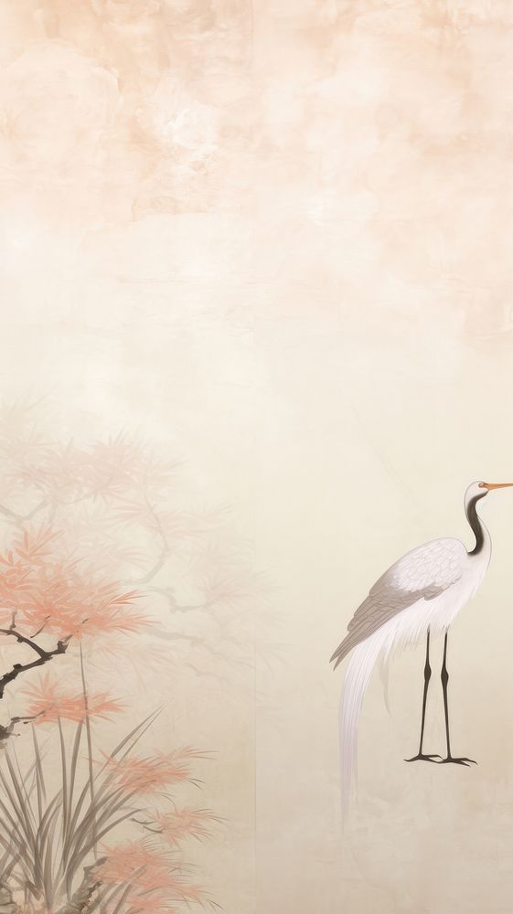 Crane scenery wallpaper animal bird backgrounds.