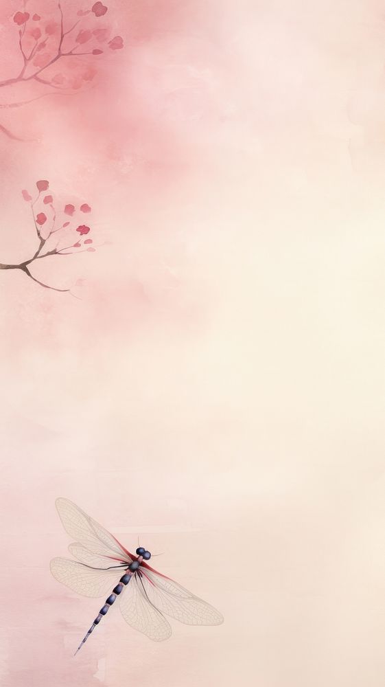 Dragonfly scenery wallpaper flower insect | Premium Photo Illustration ...