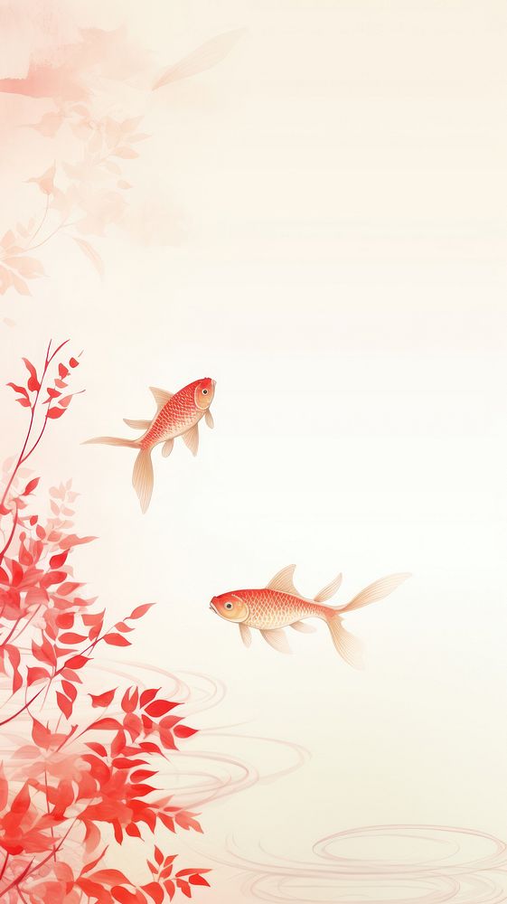 Fish scenery wallpaper goldfish animal underwater.