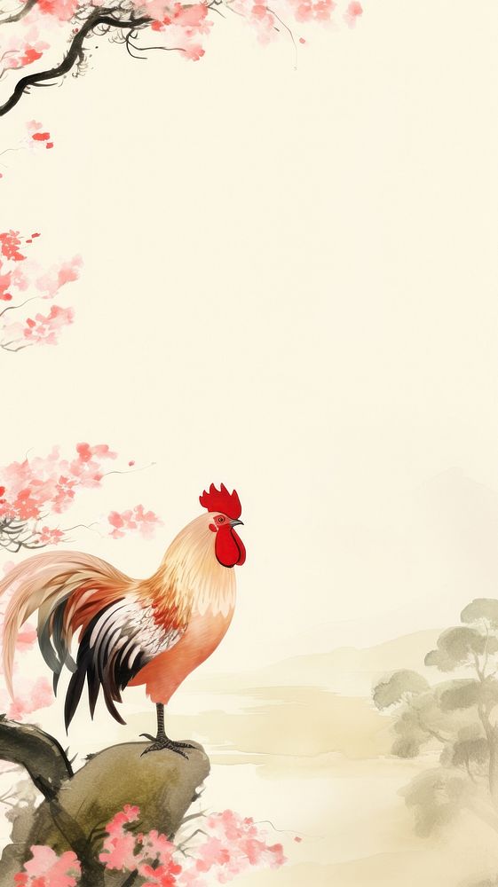 Rooster scenery wallpaper chicken poultry animal.