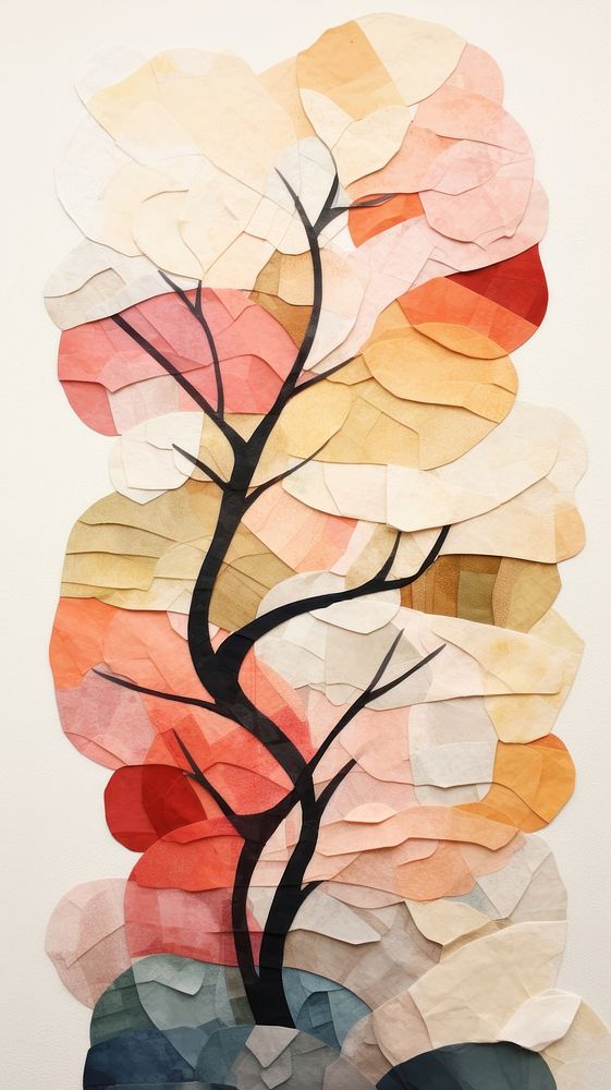 Tree abstract painting art.