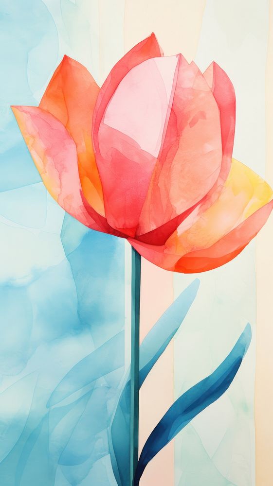 Tulip flower painting plant rose.