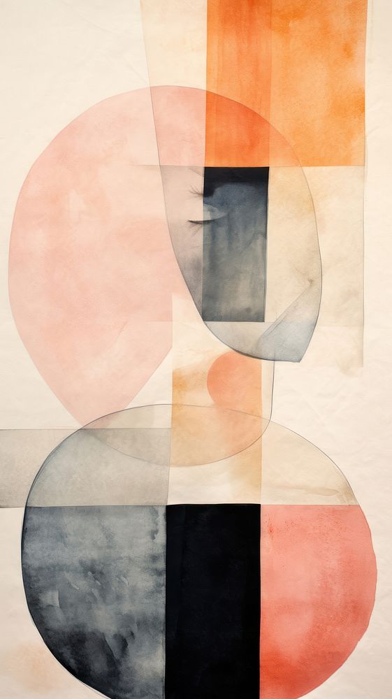 Woman abstract painting palette.