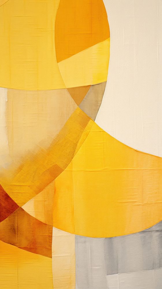 Yellow abstract painting shape.