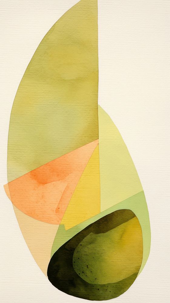 Avocado abstract painting shape.