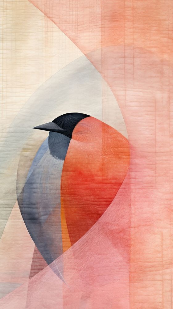 Bird abstract painting art.