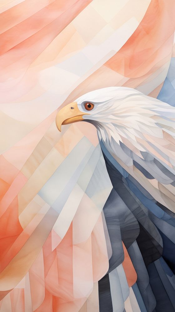 Eagle abstract painting animal.