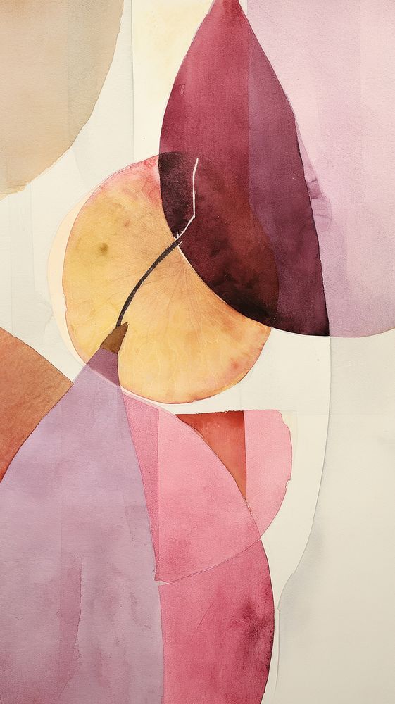 Figs abstract painting collage.
