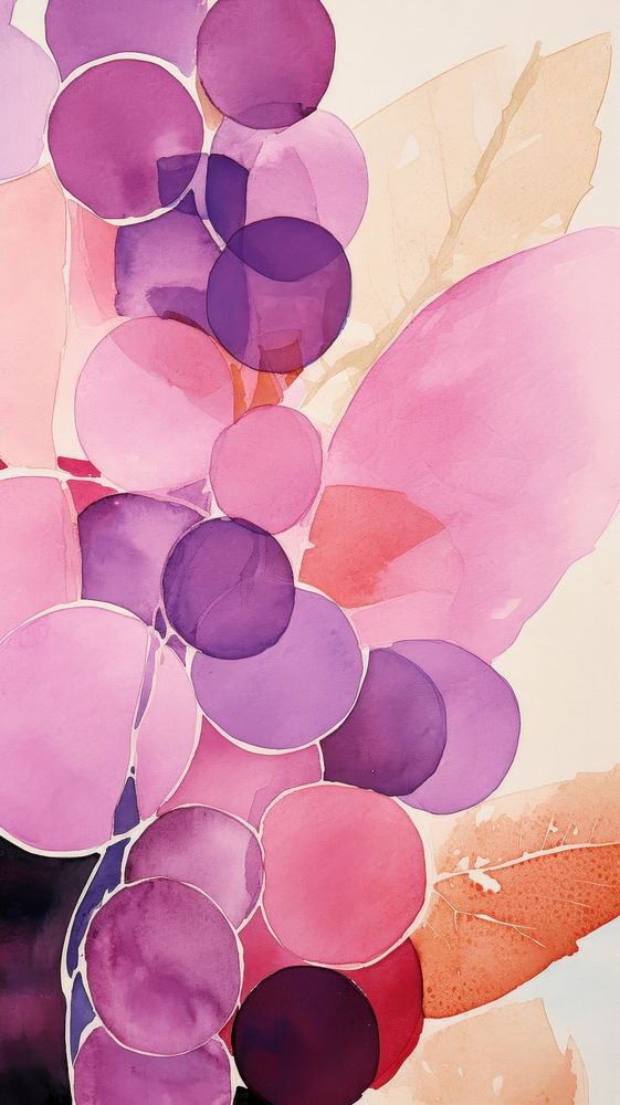 Grape abstract painting purple.