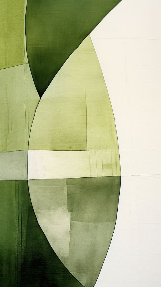 Green abstract collage plant.