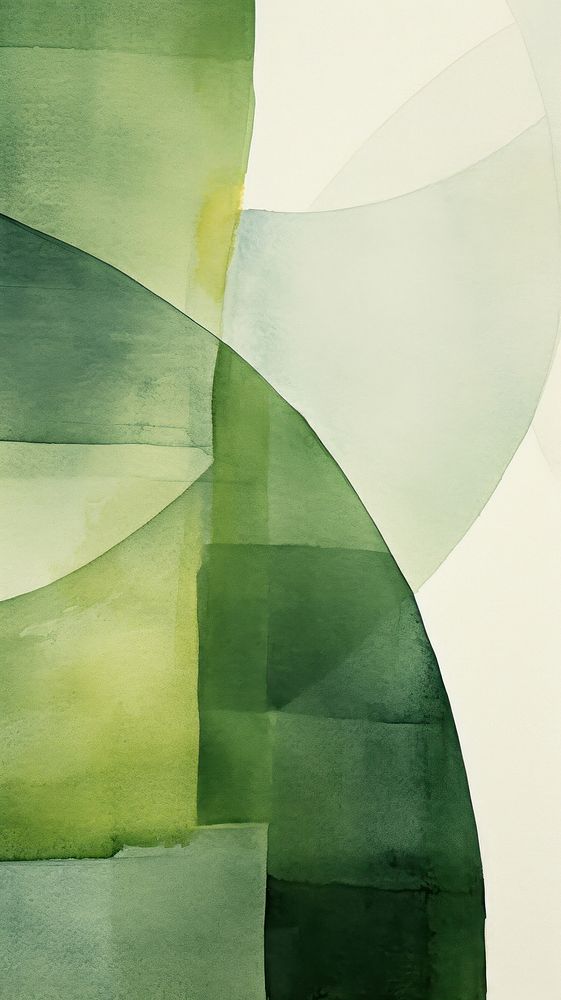 Green abstract collage leaf.